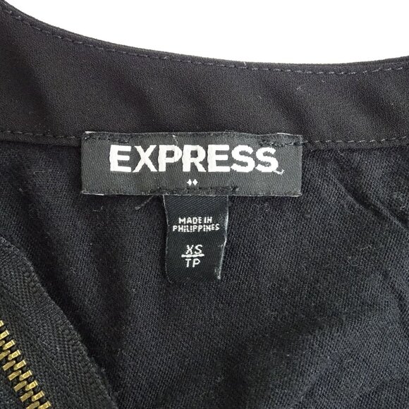 Express Racerback Blue Color Block Tank Top Women Size XS Back Zipper Closure - Picture 5 of 9